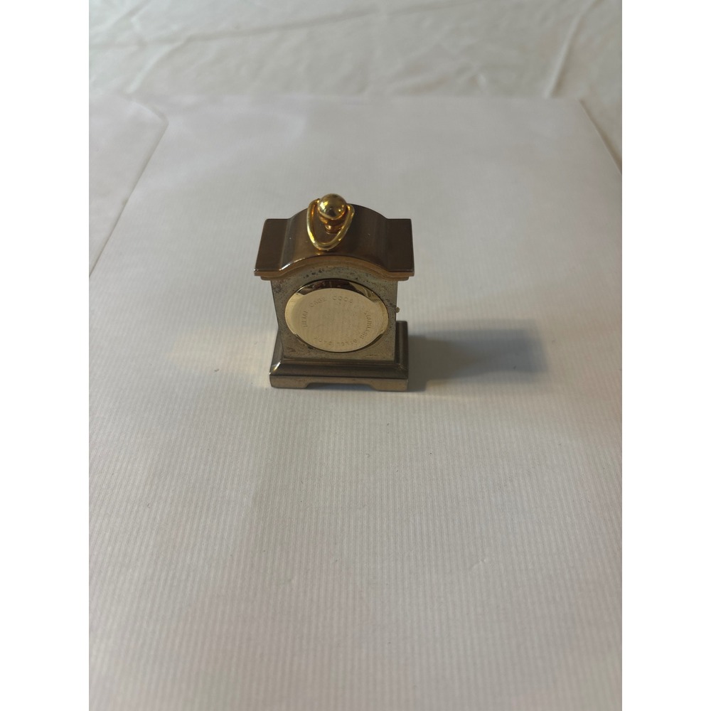 Rerini Miniature Mantle Clock Unisex OS Gold Good Quartz Analog Desk untested - Picture 3 of 10
